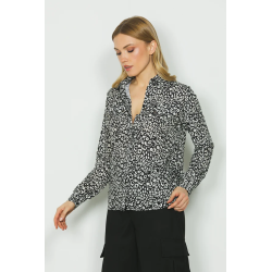 CAMICIA LILLIAM M/L C/PATTE+BOTTONI FANTASIA MACULATA