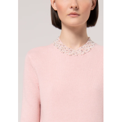 KNITTED EMBELLISHED ROUNDNECK SWEAT