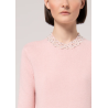 KNITTED EMBELLISHED ROUNDNECK SWEAT