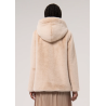 HOODIE SHORT FAKE FUR SAND