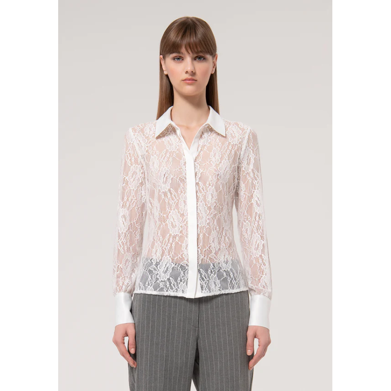 REGULAR LACE SHIRT CREAM