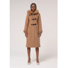 LONG MONGOMERY COAT WITH FAKE FUR C