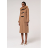 LONG MONGOMERY COAT WITH FAKE FUR C