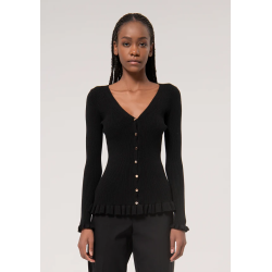 KNITTED V-NECKLINE CARDIGAN...