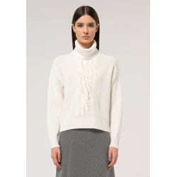 ENGLISH RIB EMEBELLISHED TURTLENECK