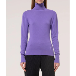 KNITTED TURTLENECK SWEATER LILAC